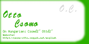 otto csomo business card